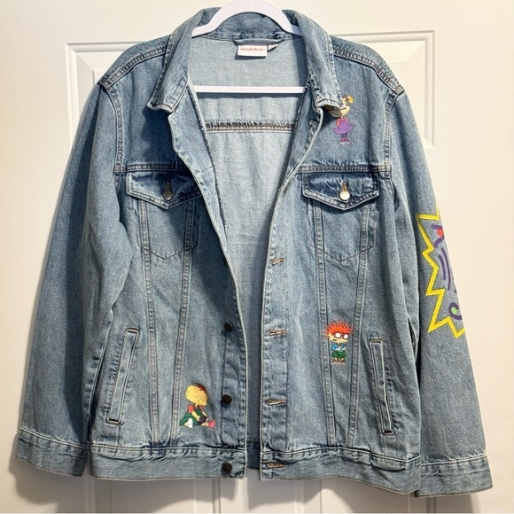 Nickelodeon Made in the 90's Cartoons Rugrats Jean Jacket Unisex Large - Picture 6 of 13